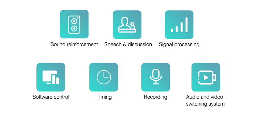 Soluzione per conferenze audio digitali D6201