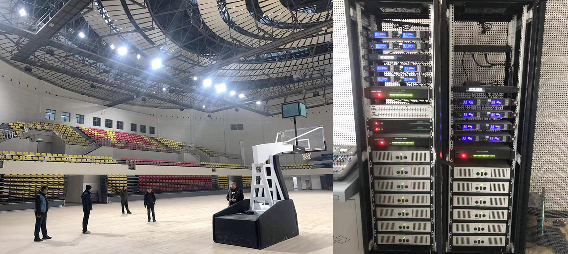 Sistema audio professionale per Yongji Sports Center