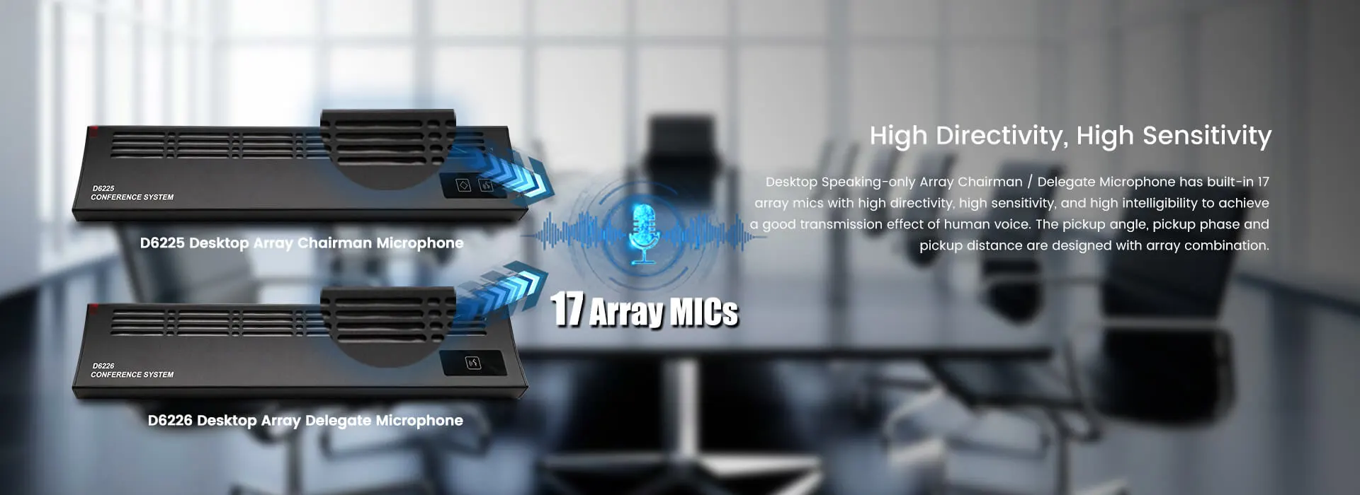 Sistema di conferenza digitale completo del microfono dell'unità del delegato dell'array