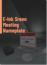 Scarica l'opuscolo della targhetta della riunione dello schermo E-Ink D7642
