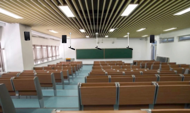 Soluzione intelligente del sistema di rinforzo del suono discreto per l'aula