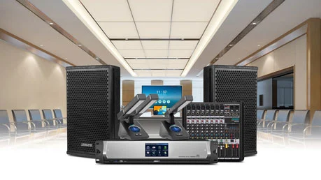 Soluzione di sistema audio professionale per sala conferenze di medie dimensioni