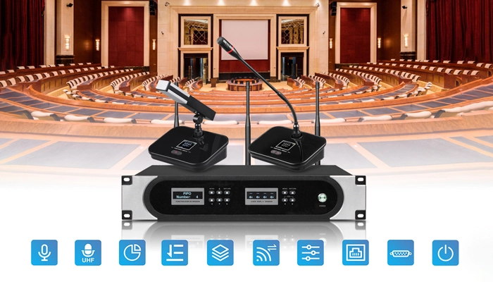 Soluzione del sistema di conferenza Wireless UHF per sala conferenze DW9866