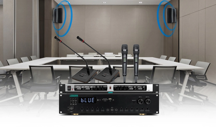 Soluzione amplificatore Mixer Stereo professionale a 2 canali per Audio Conference MK2135