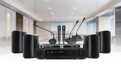 Soluzione amplificatore Mixer Stereo professionale a 4 canali per audioconferenza MK4125