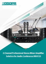 Soluzione amplificatore Mixer Stereo professionale a 4 canali per audioconferenza MK4125