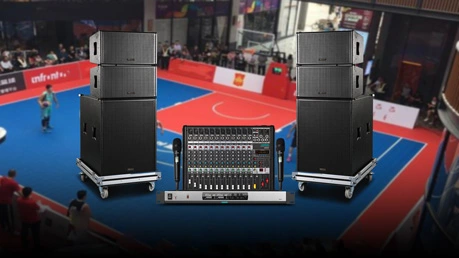 Soluzione di sistema audio professionale per campo da basket