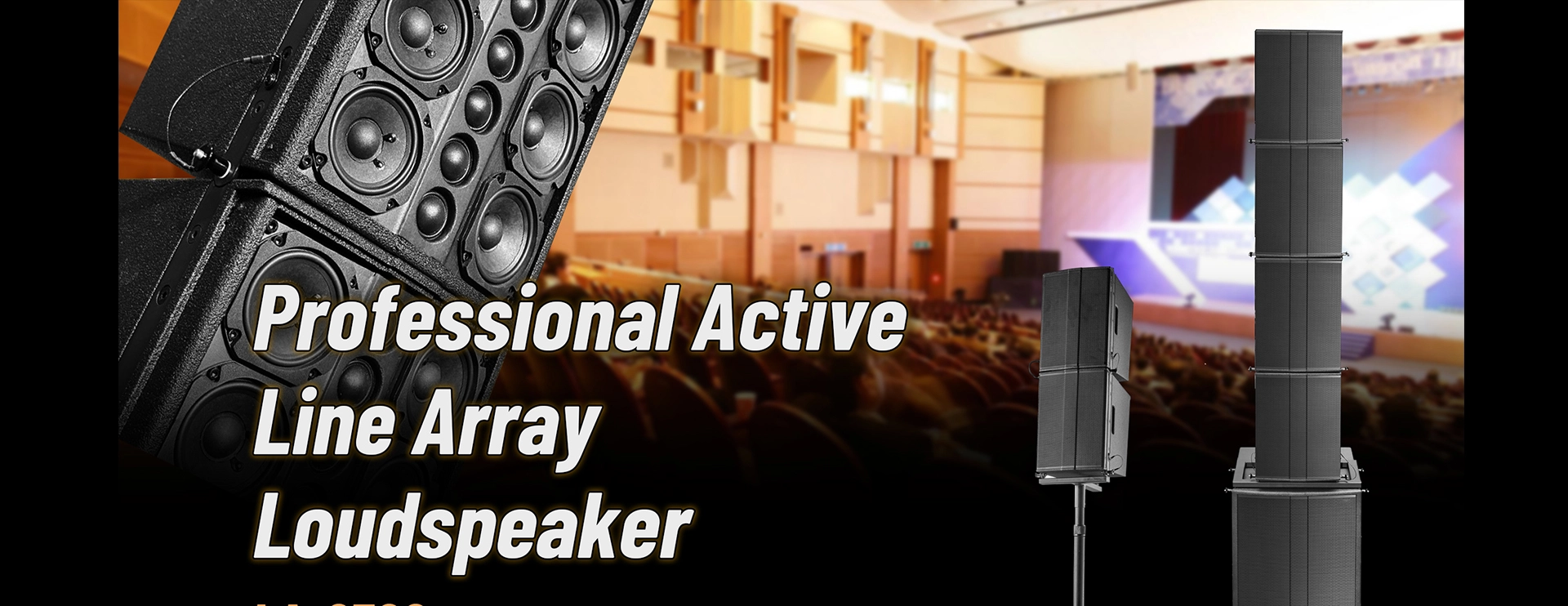 Sistema di altoparlanti Line Array attivo professionale