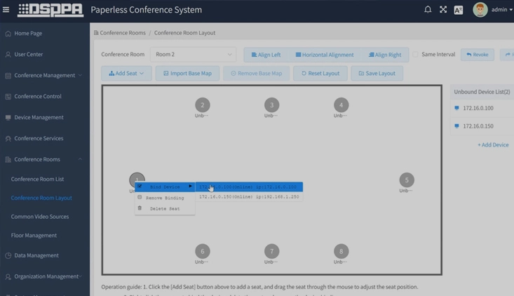 paperless conference system back end management software video