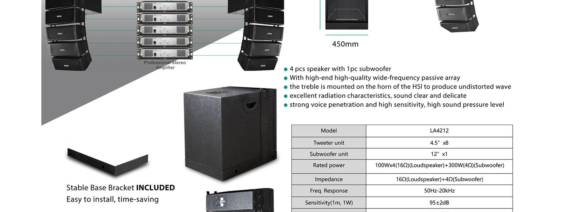 Altoparlante Line Array professionale