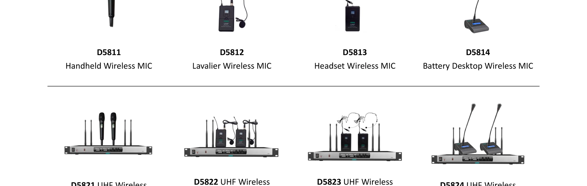 Sistema microfonico Wireless UHF True Diversity (2 microfoni portatili)