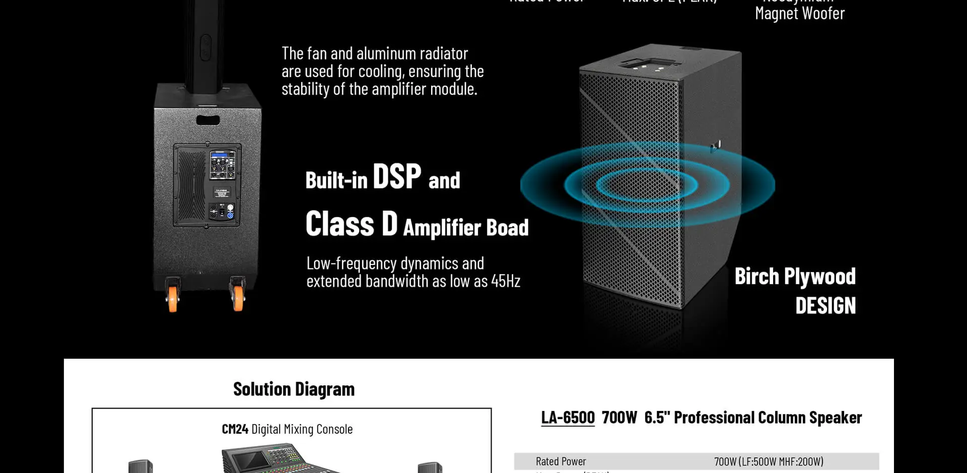 Sistema Line Array attivo portatile